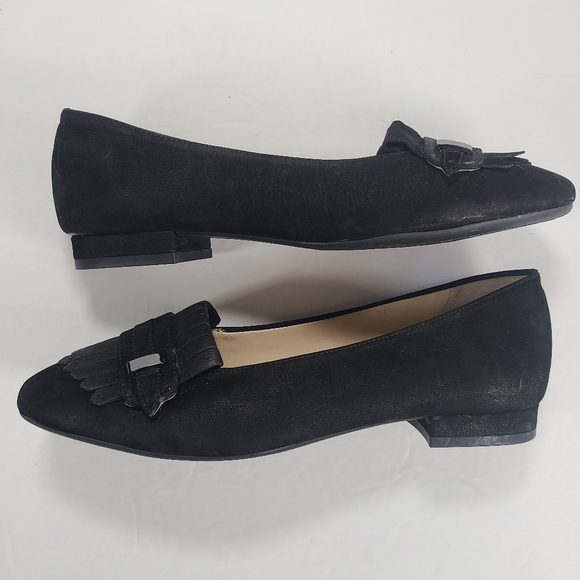 Alex Marie Black Suede Moccasin Flats Women's Size 7.5 - Picture 8 of 11